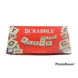 Hasbro Scrabble Crossword Game Wooden Letter Tiles Classic Board Game A8166
